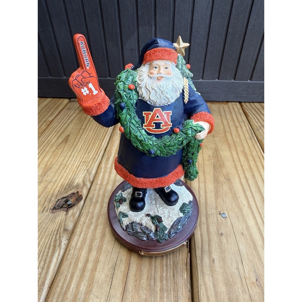 RARE The Memory Company Auburn Tigers #1 Santa Limited Edition Figurine